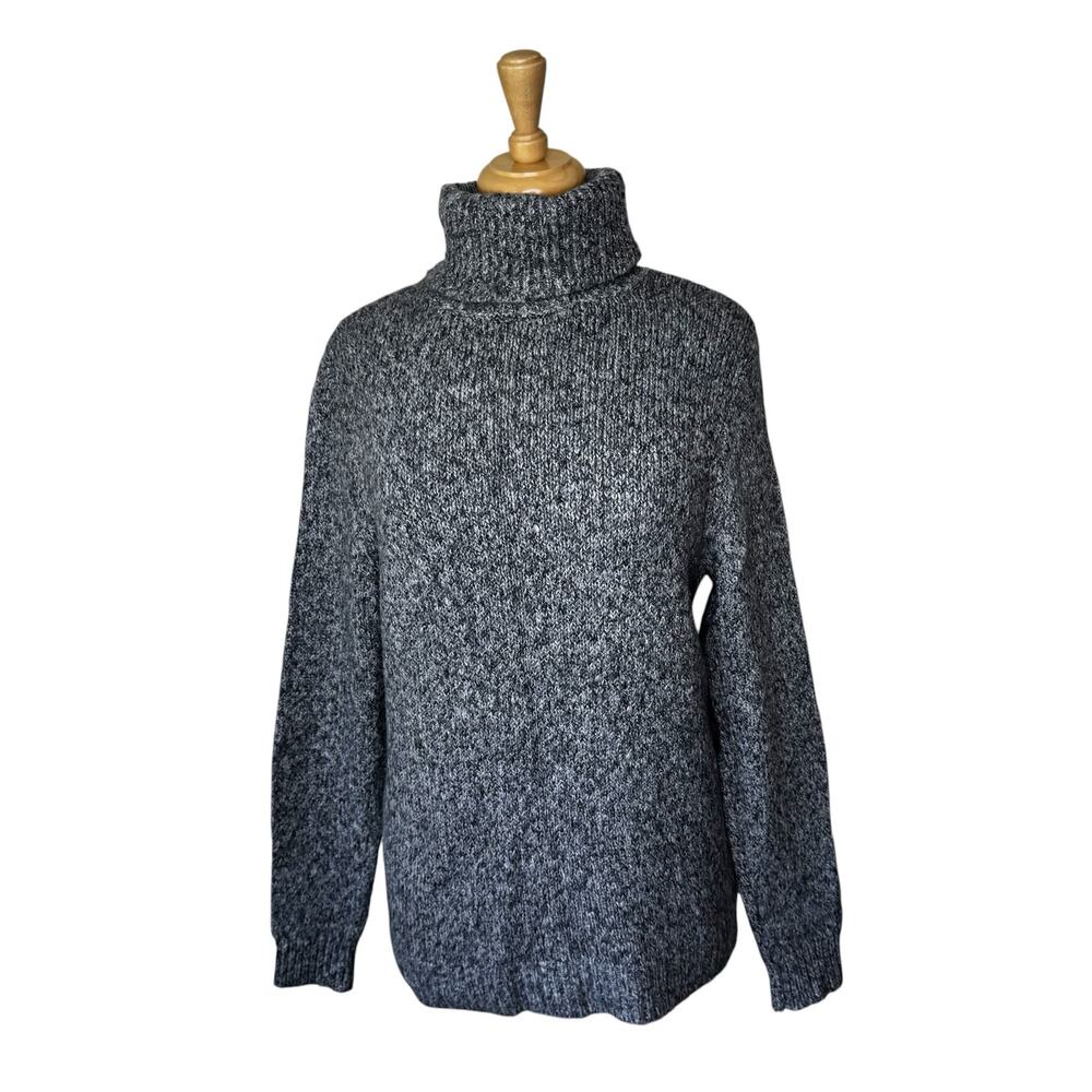 EXPRESS Men's Heathered Gray Cotton Blend Turtleneck Sweater Size Medium